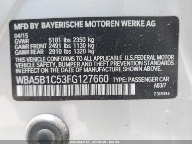 WBA5B1C53FG127660 BMW 535i
