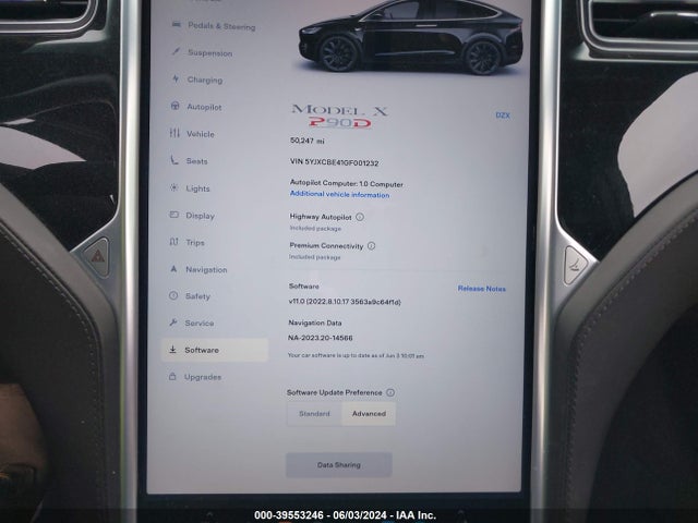 Tesla Model X 75d/p100d/p90d 2016 5YJXCBE41GF001232 Image 18