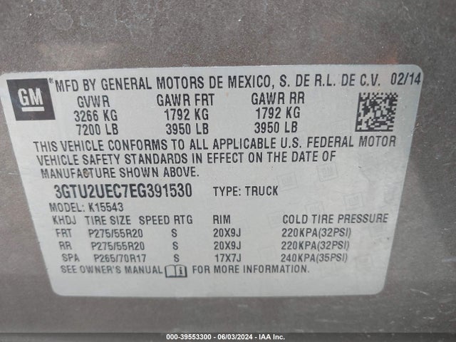 GMC Sierra 1500 Sle 2014 3GTU2UEC7EG391530 Image 9