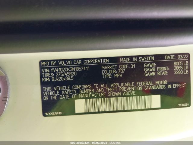 YV4102CK3N1857411 Volvo Xc90 T5 Momentum 7 Passenger