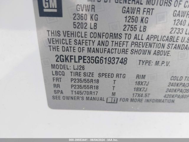 2GKFLPE35G6193748 GMC Terrain Slt