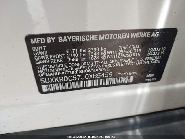 5UXKR0C57J0X85459 BMW X5 Xdrive35i