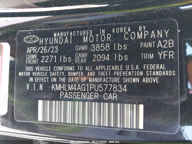 Hyundai ELANTRA SEL 2023 KMHLM4AG1PU577834 Image 9