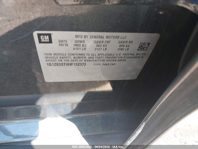 Chevrolet MALIBU 1LT 2017 1G1ZE5ST8HF132373 Image 9