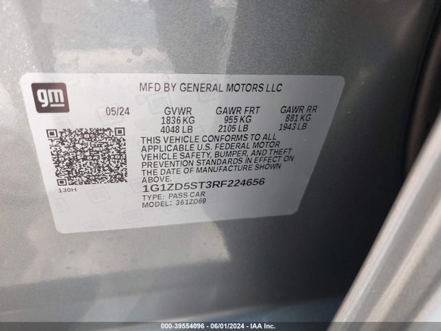 Chevrolet MALIBU LT 2024 1G1ZD5ST3RF224656 Image 9