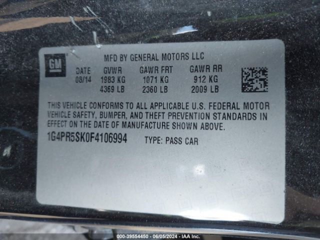 1G4PR5SK0F4106994 Buick Verano Convenience Group