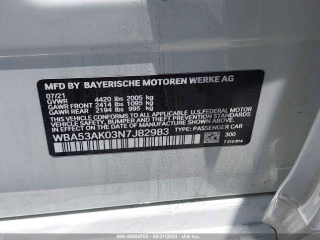 WBA53AK03N7J82983 BMW 228 Gran Coupe I Sdrive