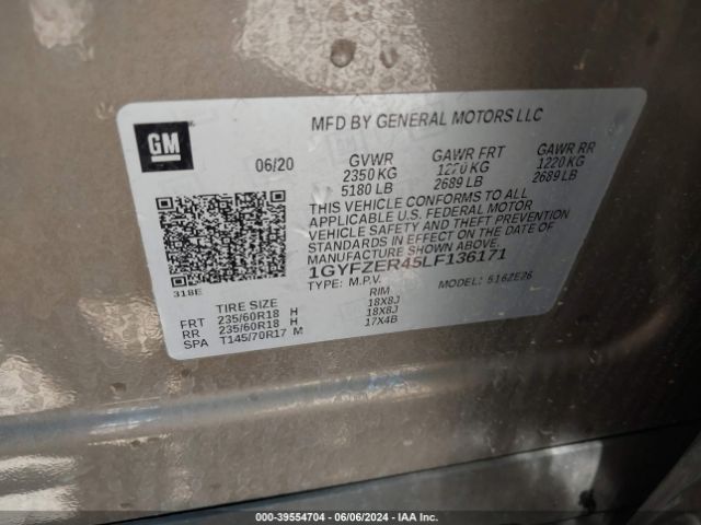 1GYFZER45LF136171 Cadillac Xt4 Fwd Sport