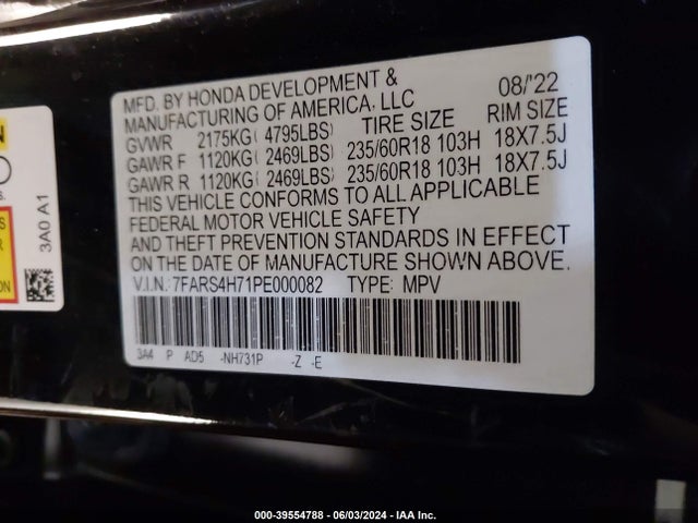 Honda Cr-v Ex-l Awd 2023 7FARS4H71PE000082 Image 9