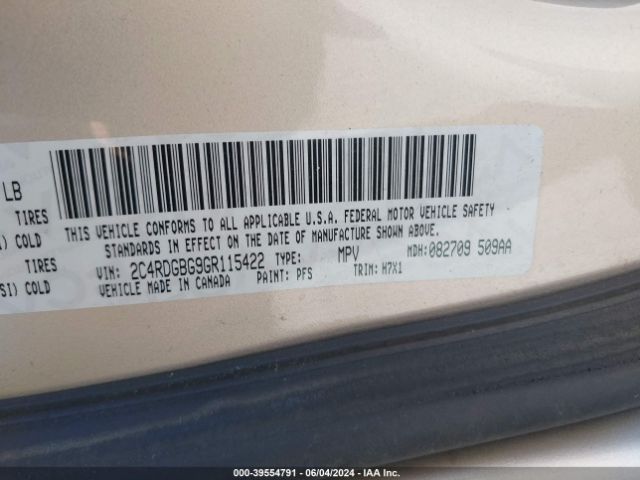2C4RDGBG9GR115422 Dodge Grand Caravan American Value Pkg