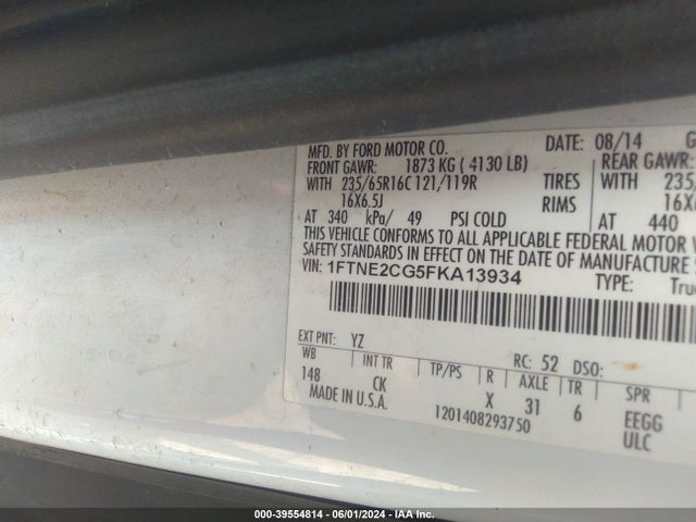 Ford Transit-150 2015 1FTNE2CG5FKA13934 Image 9