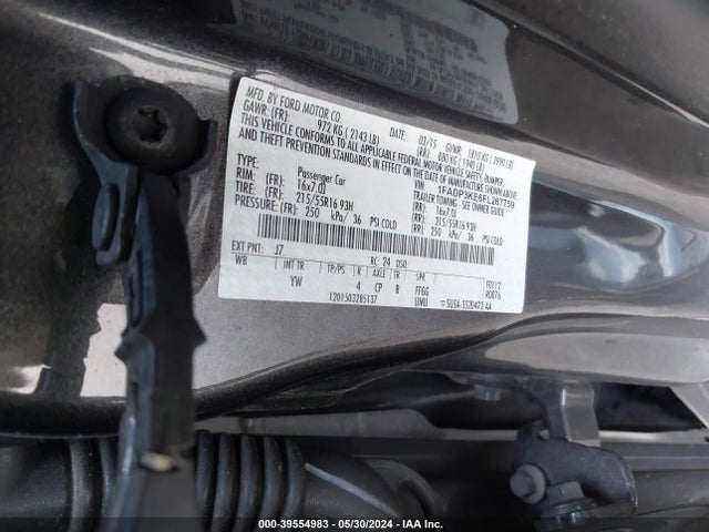 Ford FOCUS SE 2015 1FADP3KE6FL267759 Image 9