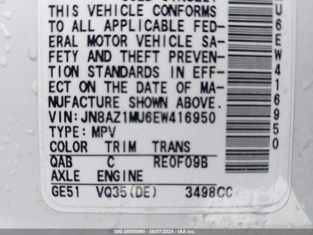 Nissan MURANO S 2014 JN8AZ1MU6EW416950 Image 9