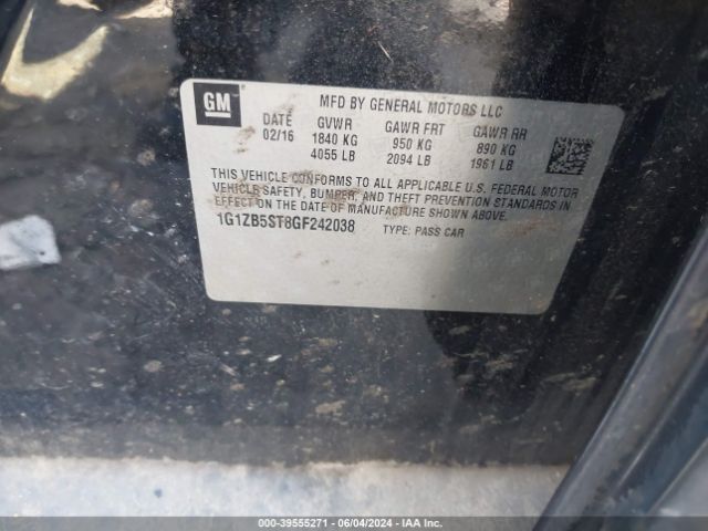 1G1ZB5ST8GF242038 Chevrolet MALIBU LS