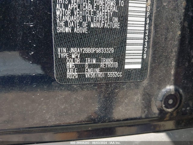 Nissan Armada Sl 4wd 2023 JN8AY2BB0P9833329 Image 9