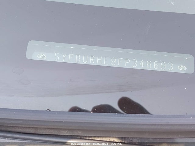 Toyota COROLLA LE 2015 5YFBURHE9FP346693 Image 9