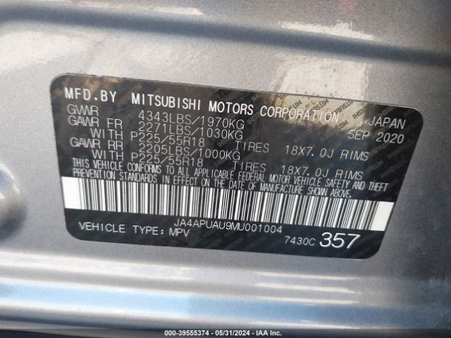 JA4APUAU9MU001004 Mitsubishi Outlander Sport 2.0 Es 2wd