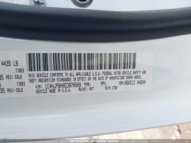 Jeep Patriot Sport 2014 1C4NJPBA0ED870509 Image 9