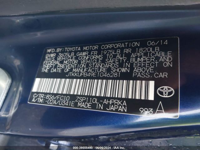 JTKKUPB49E1046281 Scion XD