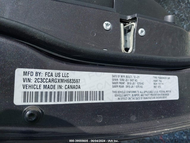 2C3CCARGXMH683597 Chrysler 300 Touring L Awd
