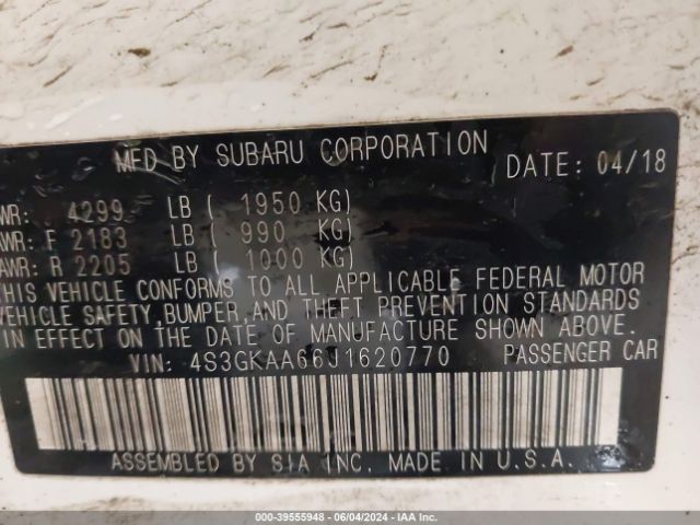 4S3GKAA66J1620770 Subaru Impreza 2.0i
