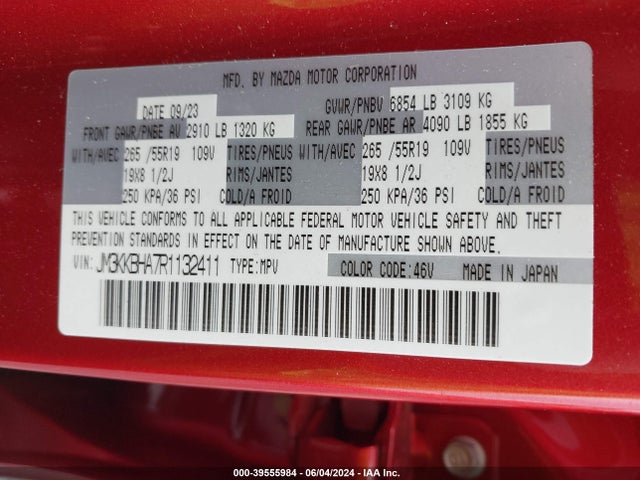 Mazda Cx-90 Phev Preferred 2024 JM3KKBHA7R1132411 Image 9