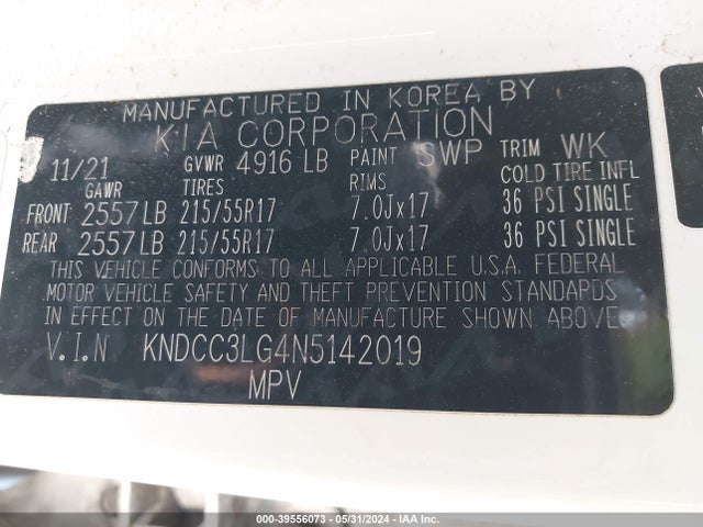 KIA Niro Ev Ex 2022 KNDCC3LG4N5142019 Image 9