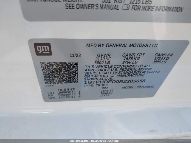 GMC Sierra 1500 Slt 2024 1GTPHDED0RZ205658 Image 9