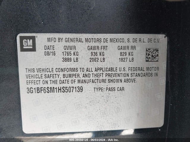 Chevrolet Cruze Premier Auto 2017 3G1BF6SM1HS507139 Image 9