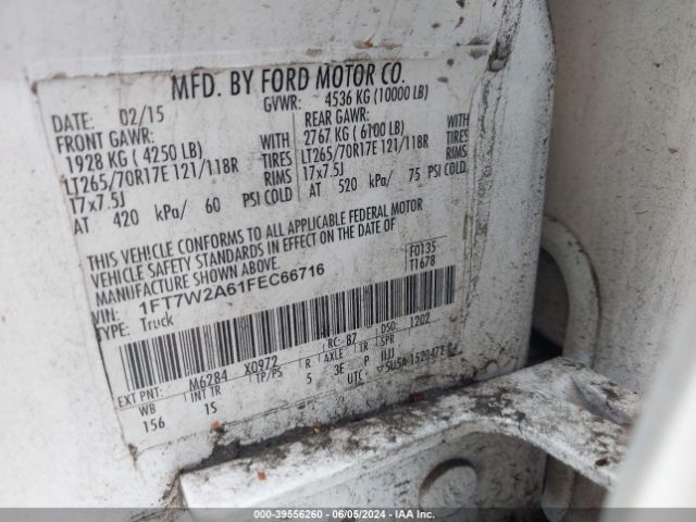 1FT7W2A61FEC66716 Ford F-250 Xl