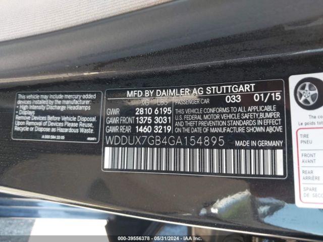 WDDUX7GB4GA154895 Mercedes-Benz Maybach S 600