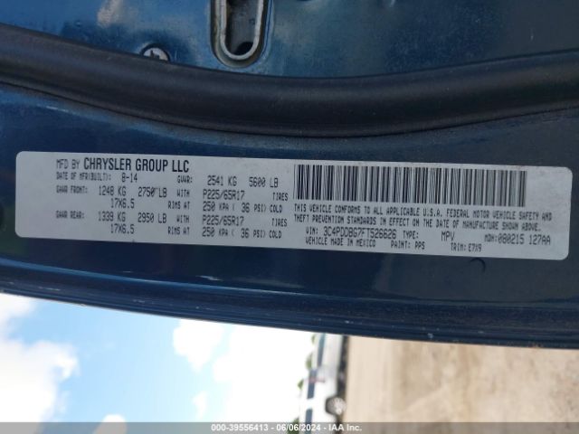 3C4PDDBG7FT526626 Dodge Journey Sxt