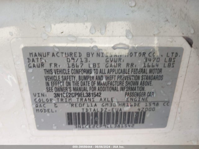 Nissan Versa Note Sv 2014 3N1CE2CP9EL381542 Image 9