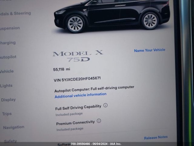 5YJXCDE20HF045671 Tesla Model X 100d/75d/90d
