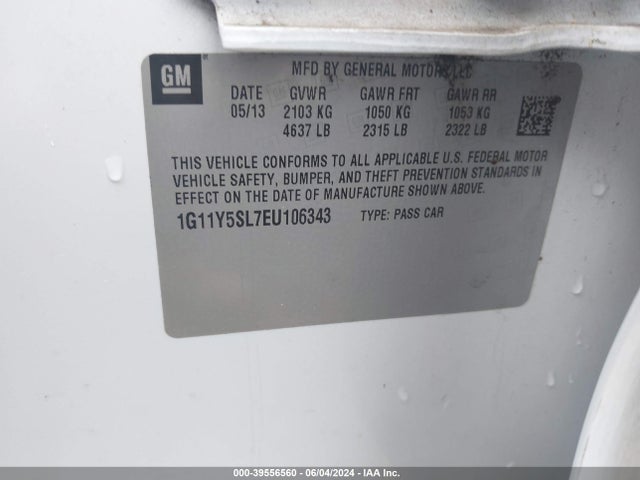 Chevrolet Impala 1ls 2014 1G11Y5SL7EU106343 Image 9