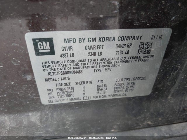Chevrolet Trax Lt 2016 KL7CJPSB0GB604466 Image 9