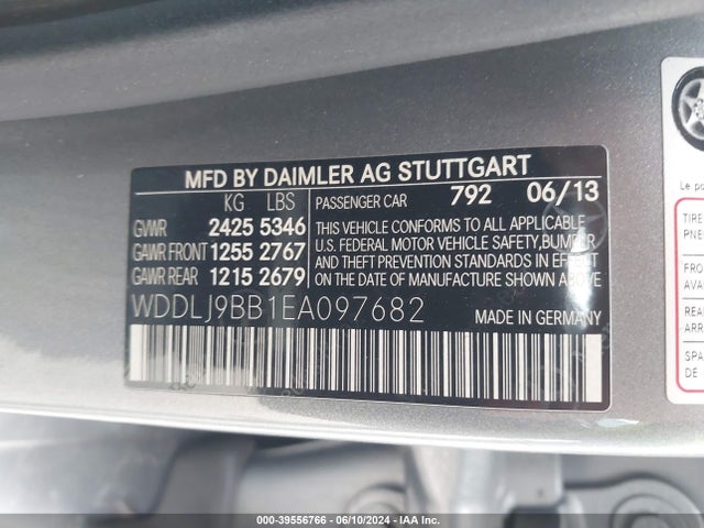 WDDLJ9BB1EA097682 Mercedes-Benz Cls 550 4matic