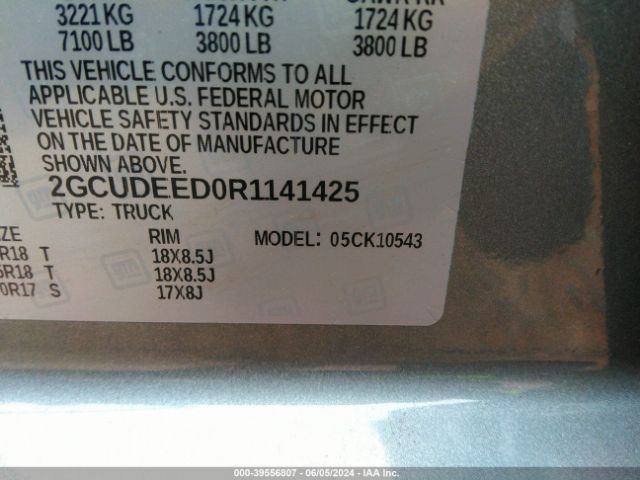 2GCUDEED0R1141425 Chevrolet Silverado 1500 4wd  Short Bed Rst