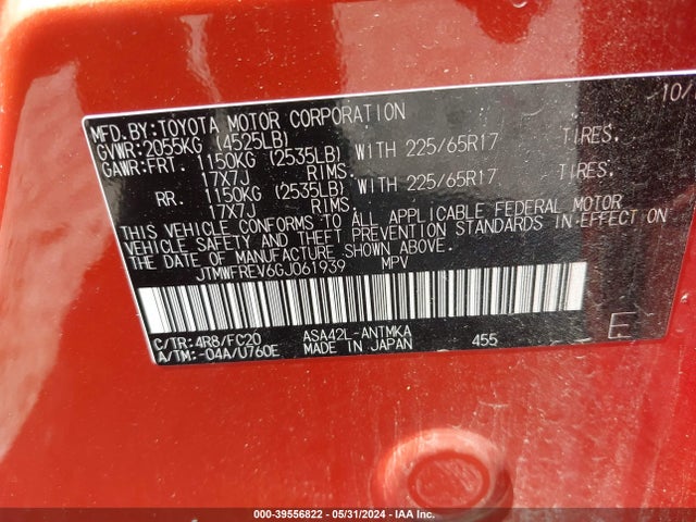 Toyota Rav4 Xle 2016 JTMWFREV6GJ061939 Image 9