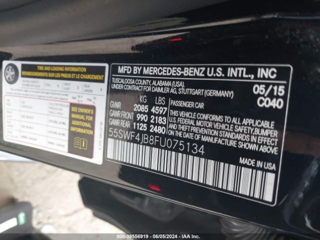 55SWF4JB8FU075134 Mercedes-Benz C 300 Luxury/sport