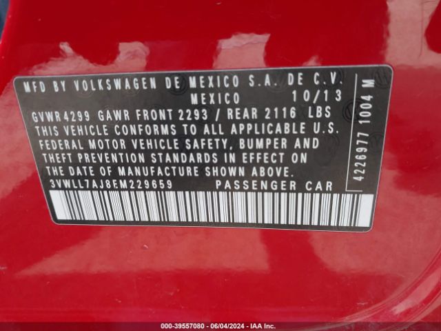 3VWLL7AJ8EM229659 Volkswagen Jetta 2.0l Tdi