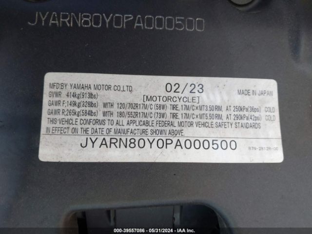 2023 YAMAHA MTM890 JYARN80Y0PA000500 Photo 9