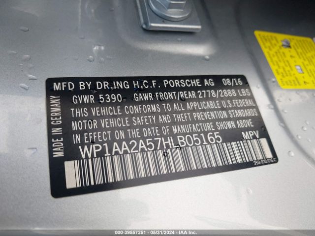 WP1AA2A57HLB05165 Porsche Macan
