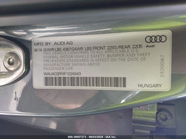 WAUACGFF6F1026943 Audi A3 1.8t Premium