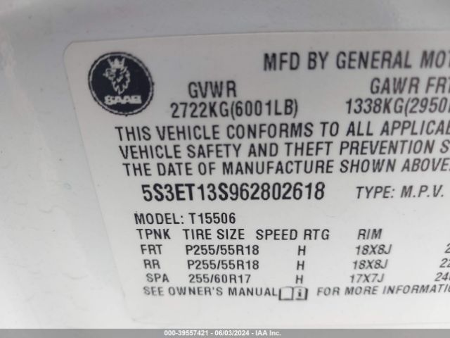 2006 SAAB 9-7X 5S3ET13S962802618 Photo 8