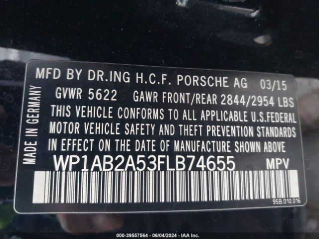 WP1AB2A53FLB74655 Porsche MACAN S