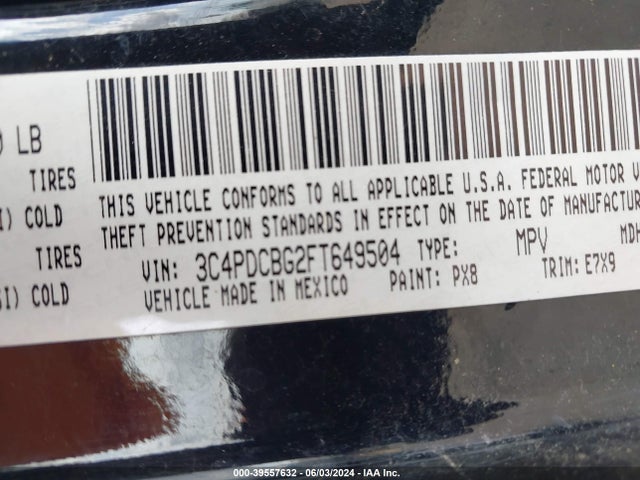 Dodge Journey Sxt 2015 3C4PDCBG2FT649504 Image 9