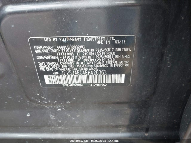 Subaru Forester 2.5i Premium 2014 JF2SJAEC4EH426363 Image 9