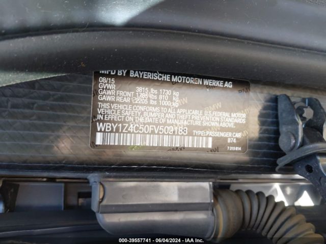 WBY1Z4C50FV503188 BMW I3 Base W/range Extender