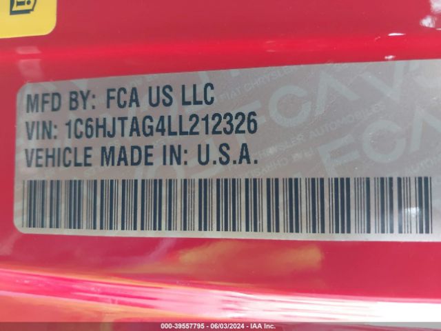 1C6HJTAG4LL212326 Jeep Gladiator Sport S 4x4